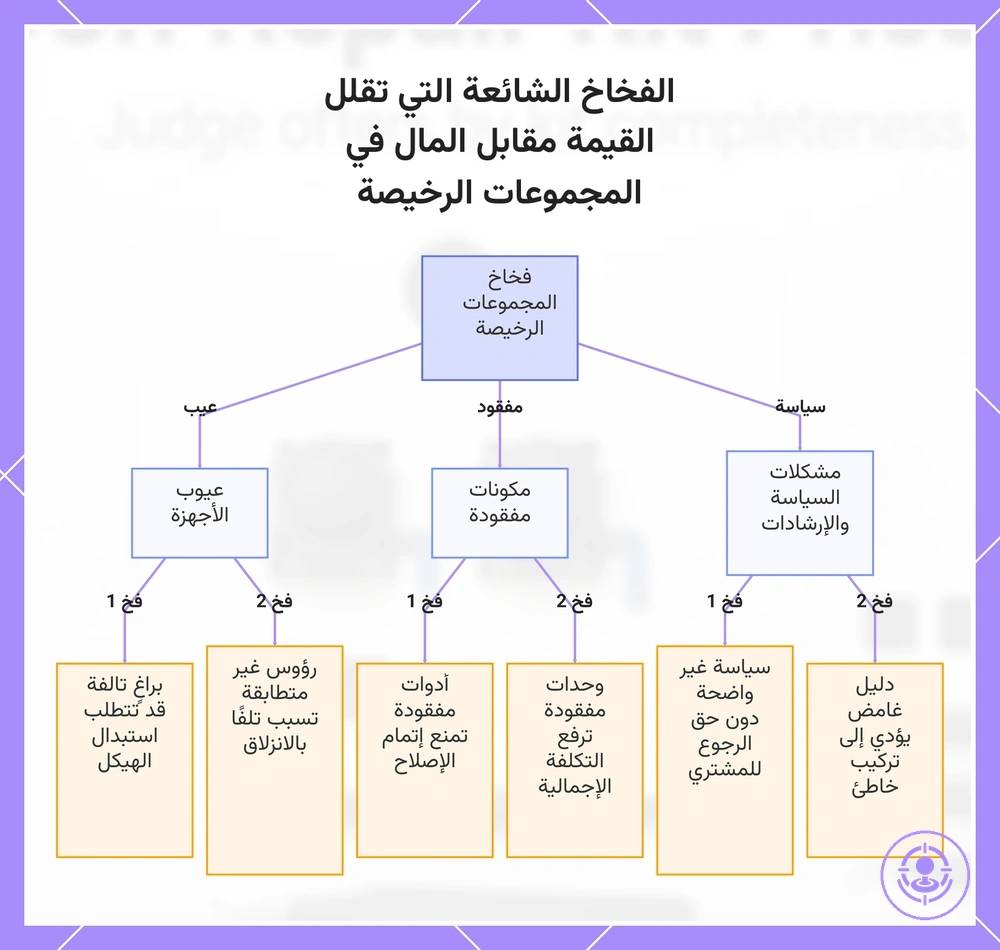 الفخاخ الشائعة التي تقلل القيمة مقابل المال في المجموعات الرخيصة