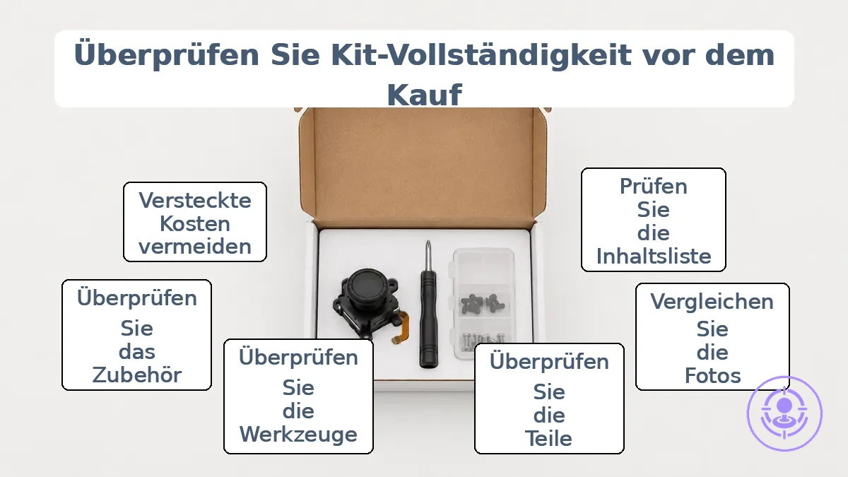 Checkliste zur Überprüfung des Set-Inhalts anhand von Angebotsfotos