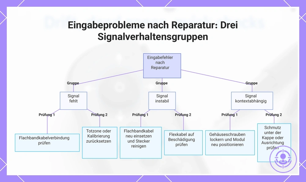 Eingabeprobleme nach Reparatur: Drei Signalverhaltensgruppen