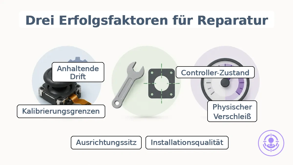 Einflussfaktoren auf die Erfolgsrate bei der Joy-Con-Drift-Reparatur: Zustand, Installationsqualität und Kalibrierungsgrenzen