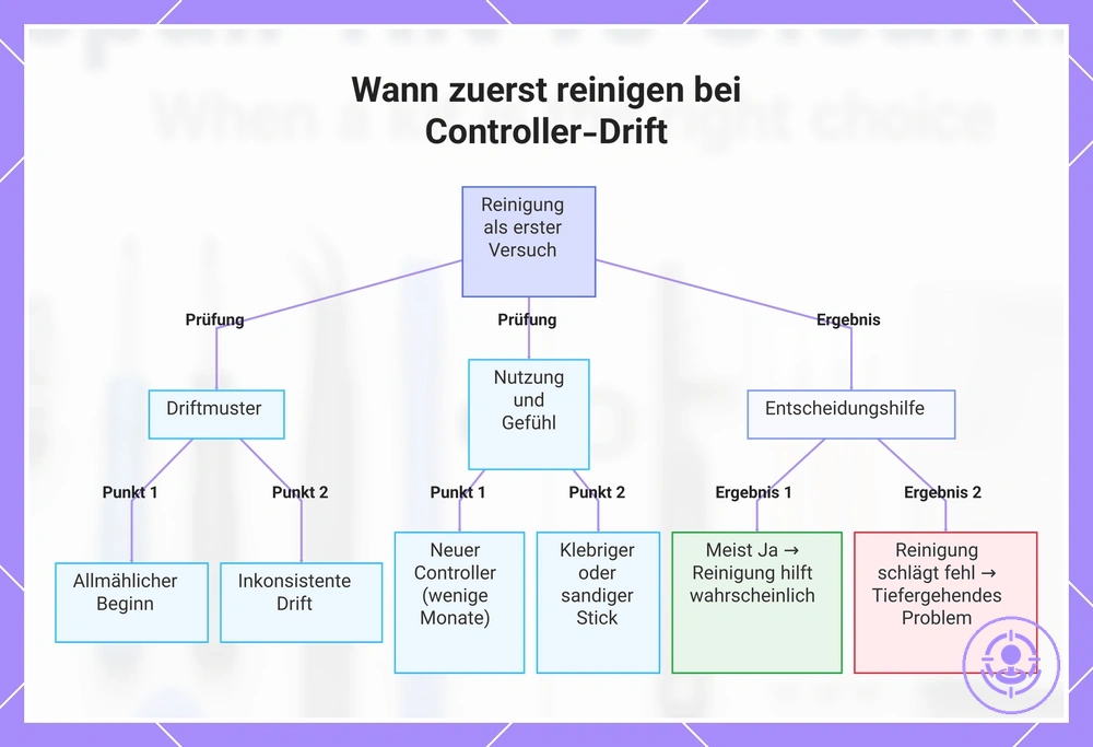 Wann zuerst reinigen bei Controller-Drift