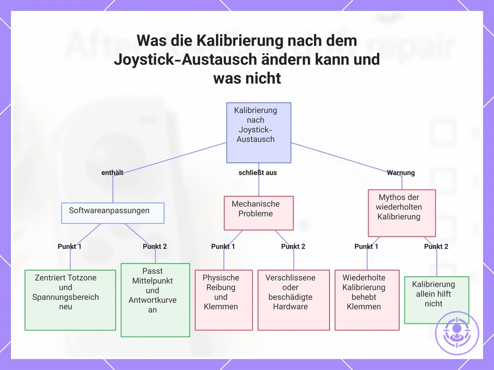 Was die Kalibrierung nach dem Joystick-Austausch ändern kann und was nicht