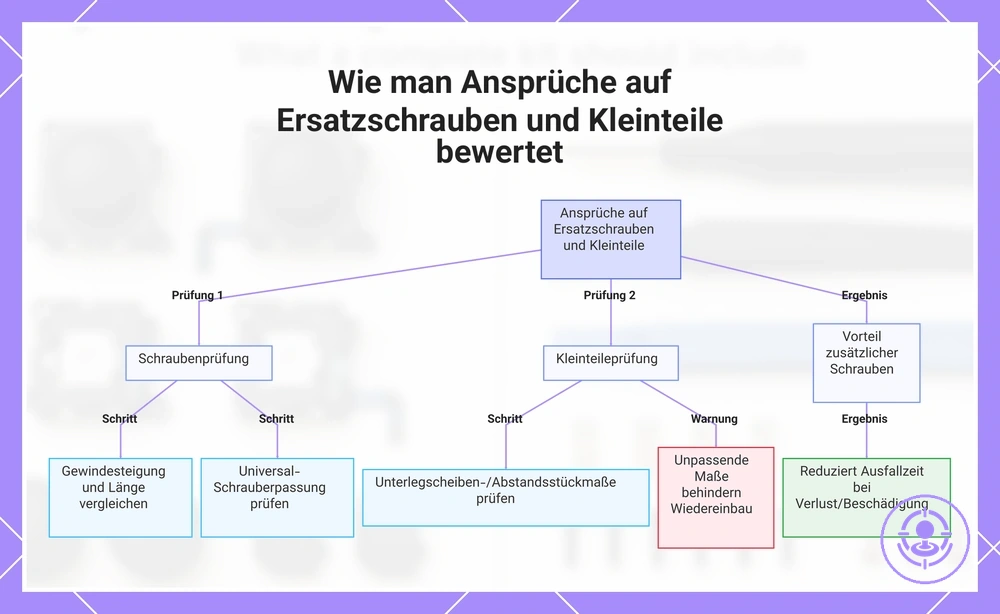 Wie man Ansprüche auf Ersatzschrauben und Kleinteile bewertet