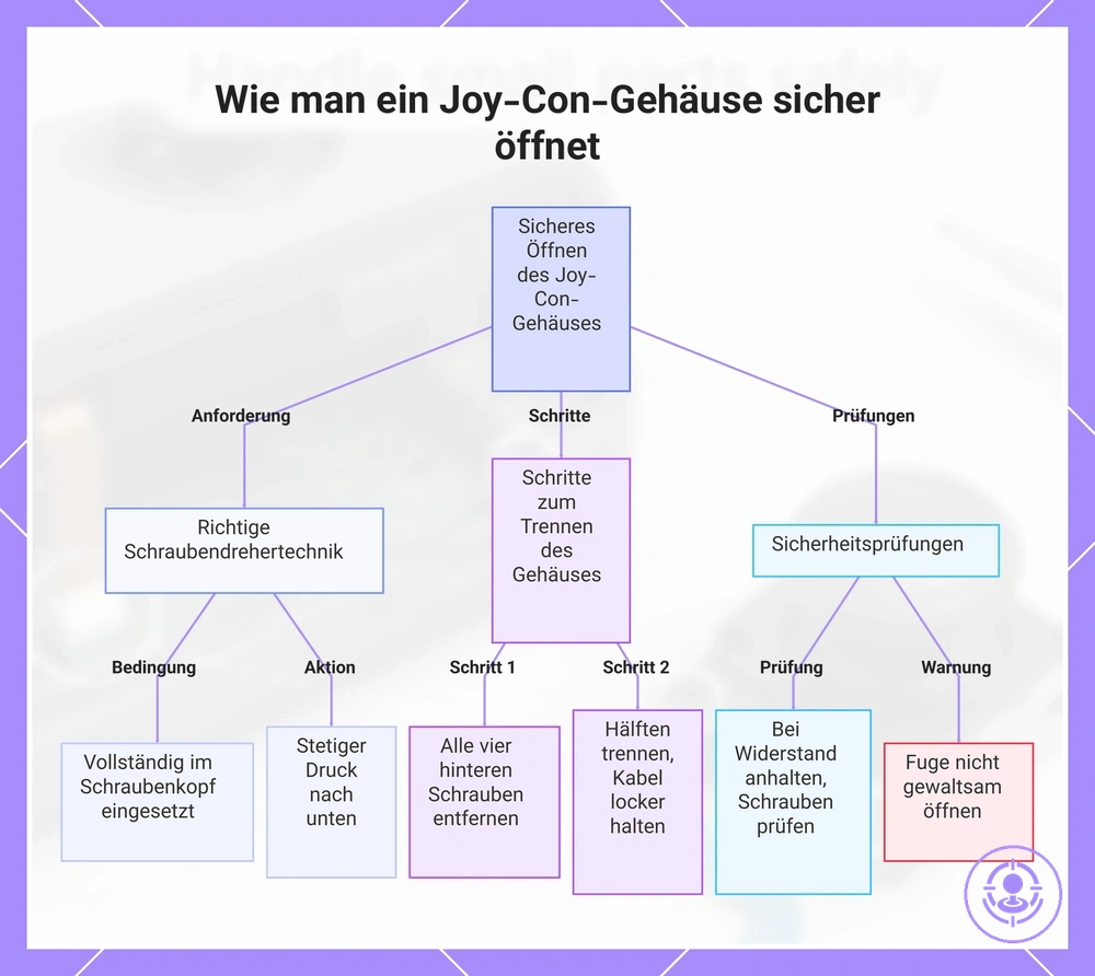 Wie man ein Joy-Con-Gehäuse sicher öffnet