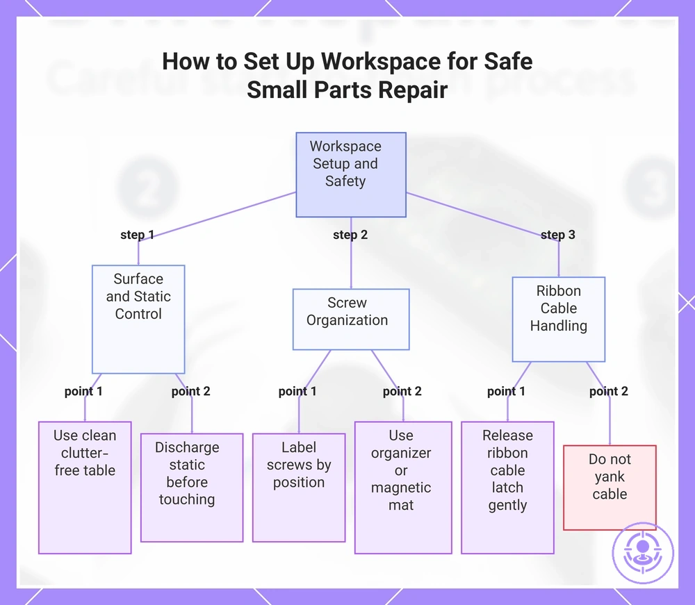 How to Set Up Workspace for Safe Small Parts Repair