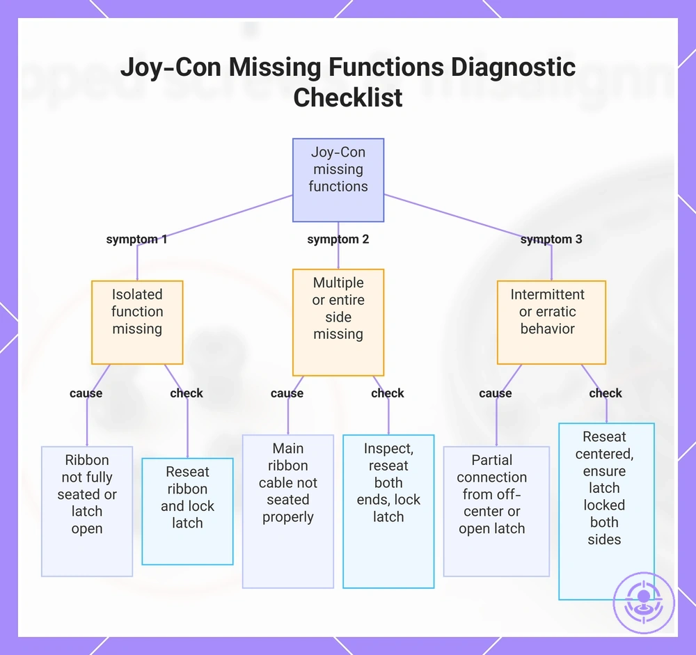 Joy-Con Missing Functions Diagnostic Checklist