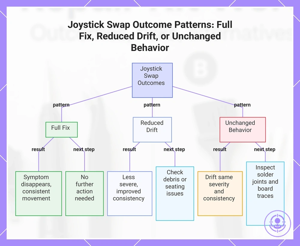 Joystick Swap Outcome Patterns: Full Fix, Reduced Drift, or Unchanged Behavior