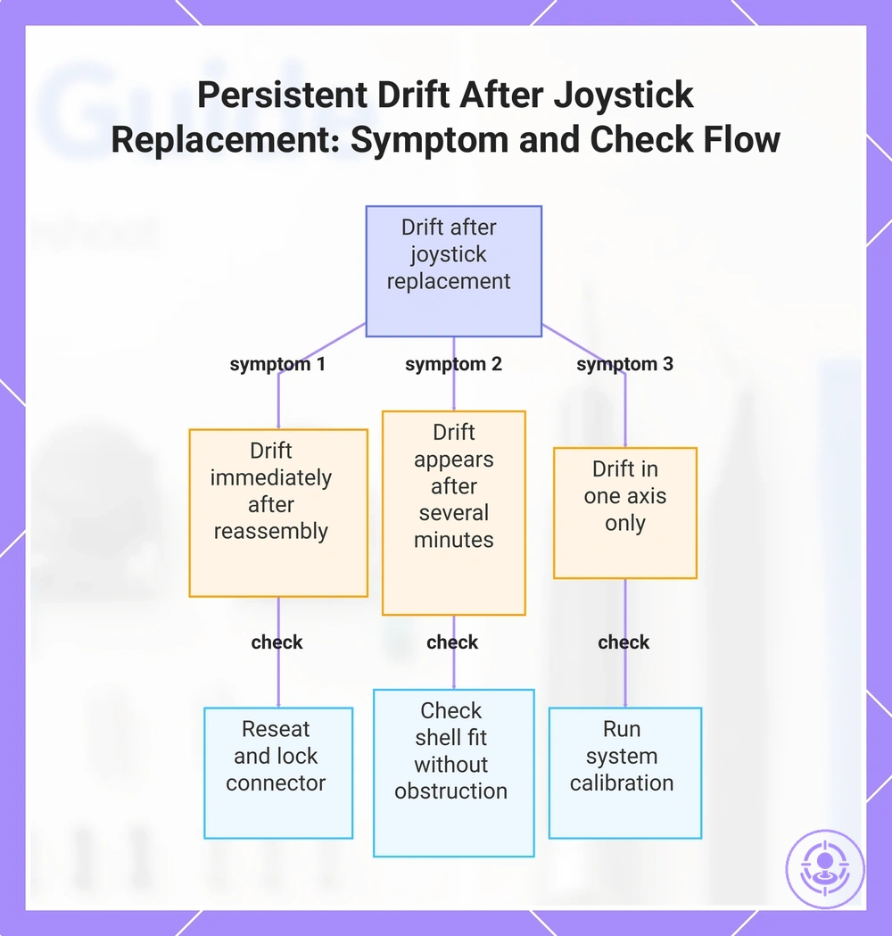 Persistent Drift After Joystick Replacement: Symptom and Check Flow