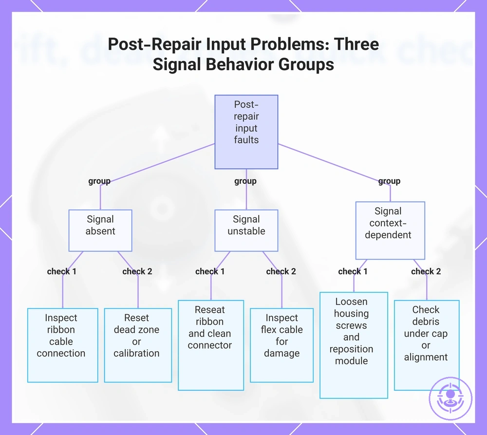 Post-Repair Input Problems: Three Signal Behavior Groups