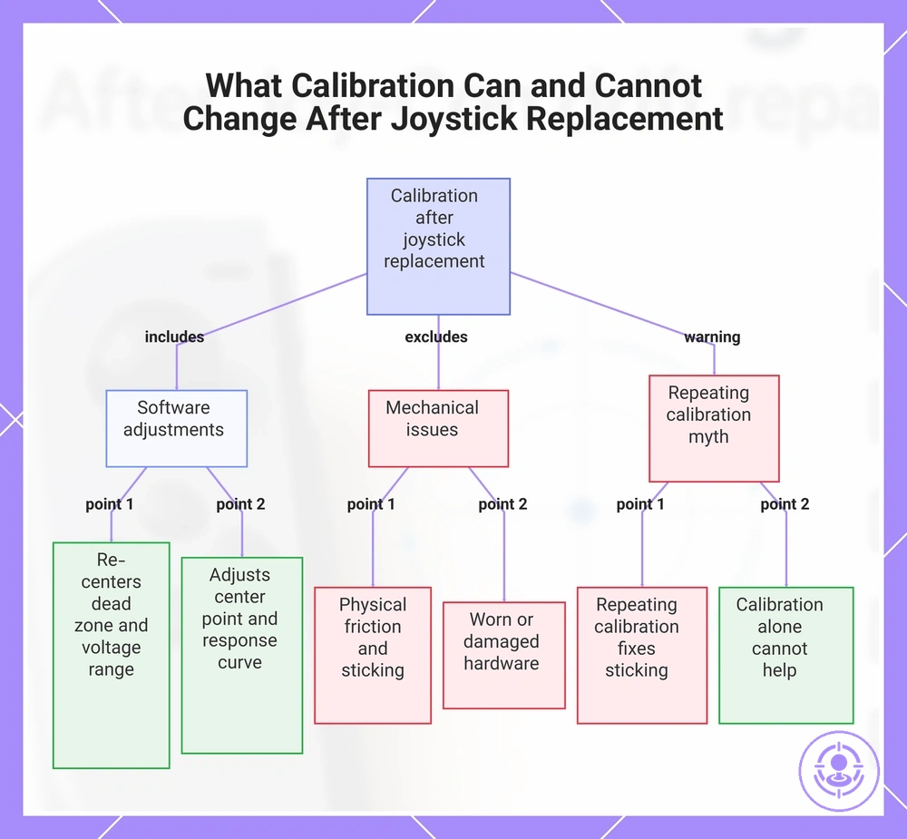 What Calibration Can and Cannot Change After Joystick Replacement