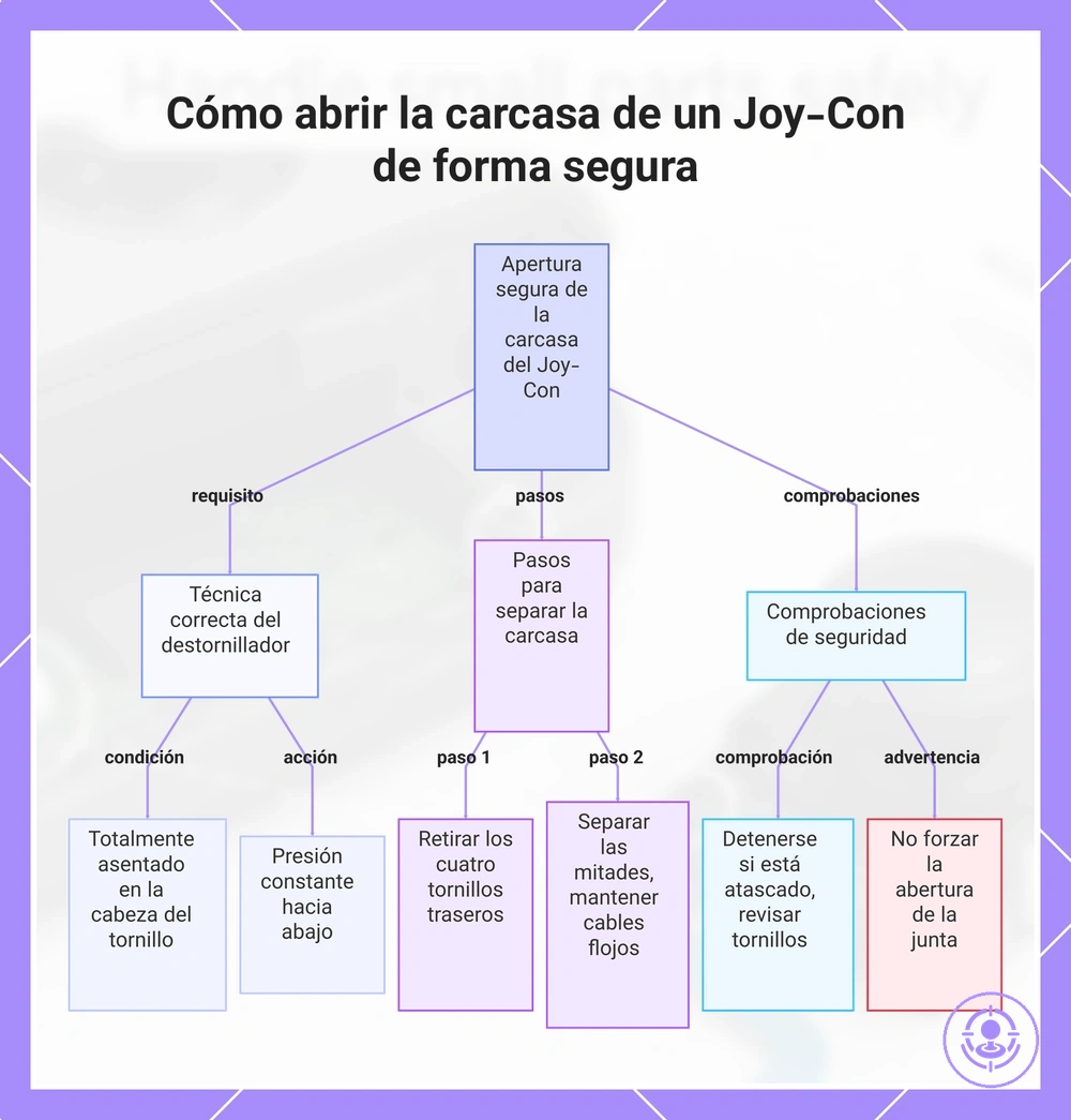 Cómo abrir la carcasa de un Joy-Con de forma segura