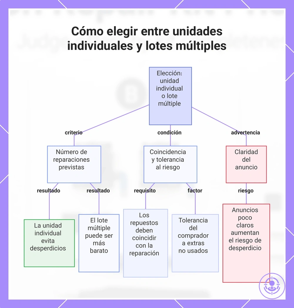 Cómo elegir entre unidades individuales y lotes múltiples