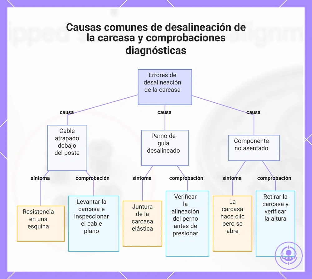 Causas comunes de desalineación de la carcasa y comprobaciones diagnósticas