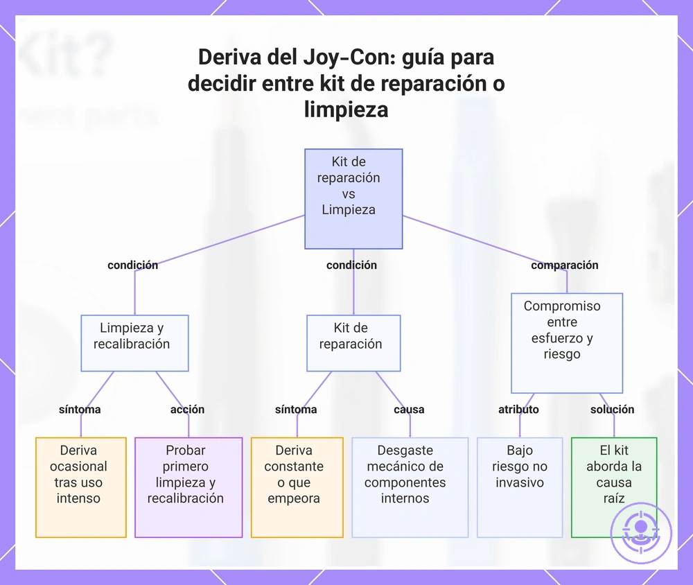 Deriva del Joy-Con: guía para decidir entre kit de reparación o limpieza