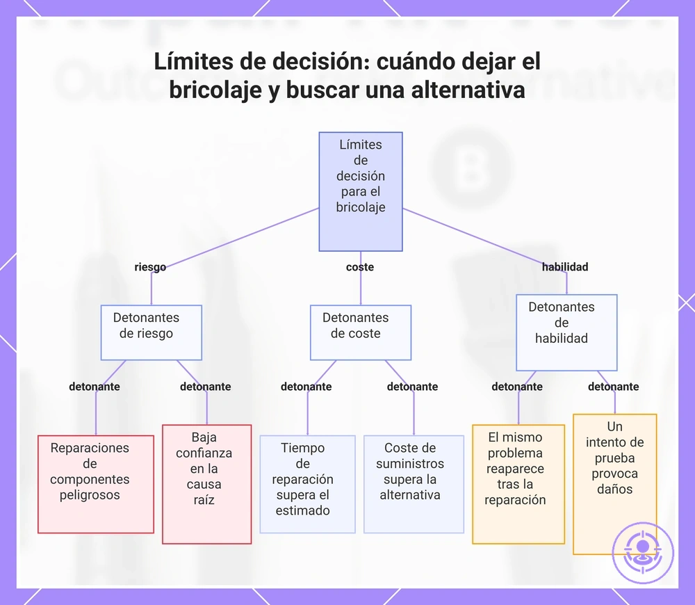 Límites de decisión: cuándo dejar el bricolaje y buscar una alternativa