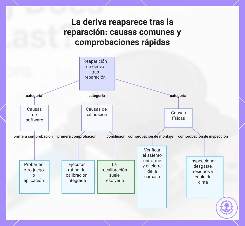 La deriva reaparece tras la reparación: causas comunes y comprobaciones rápidas