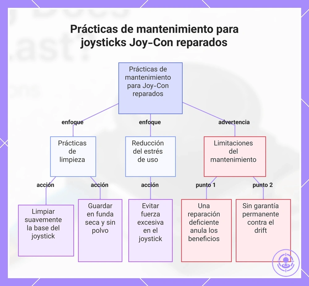 Prácticas de mantenimiento para joysticks Joy-Con reparados