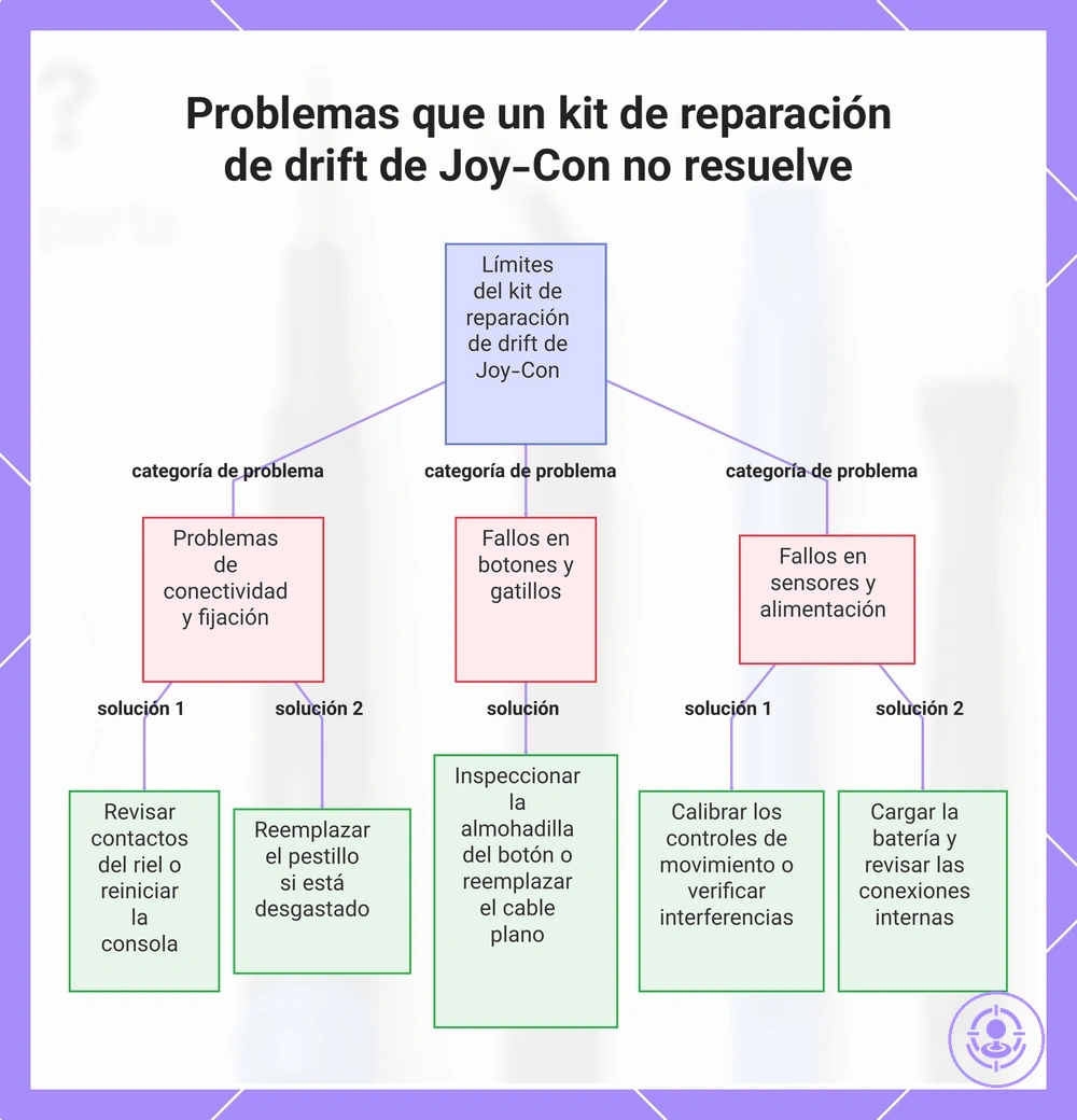 Problemas que un kit de reparación de drift de Joy-Con no resuelve