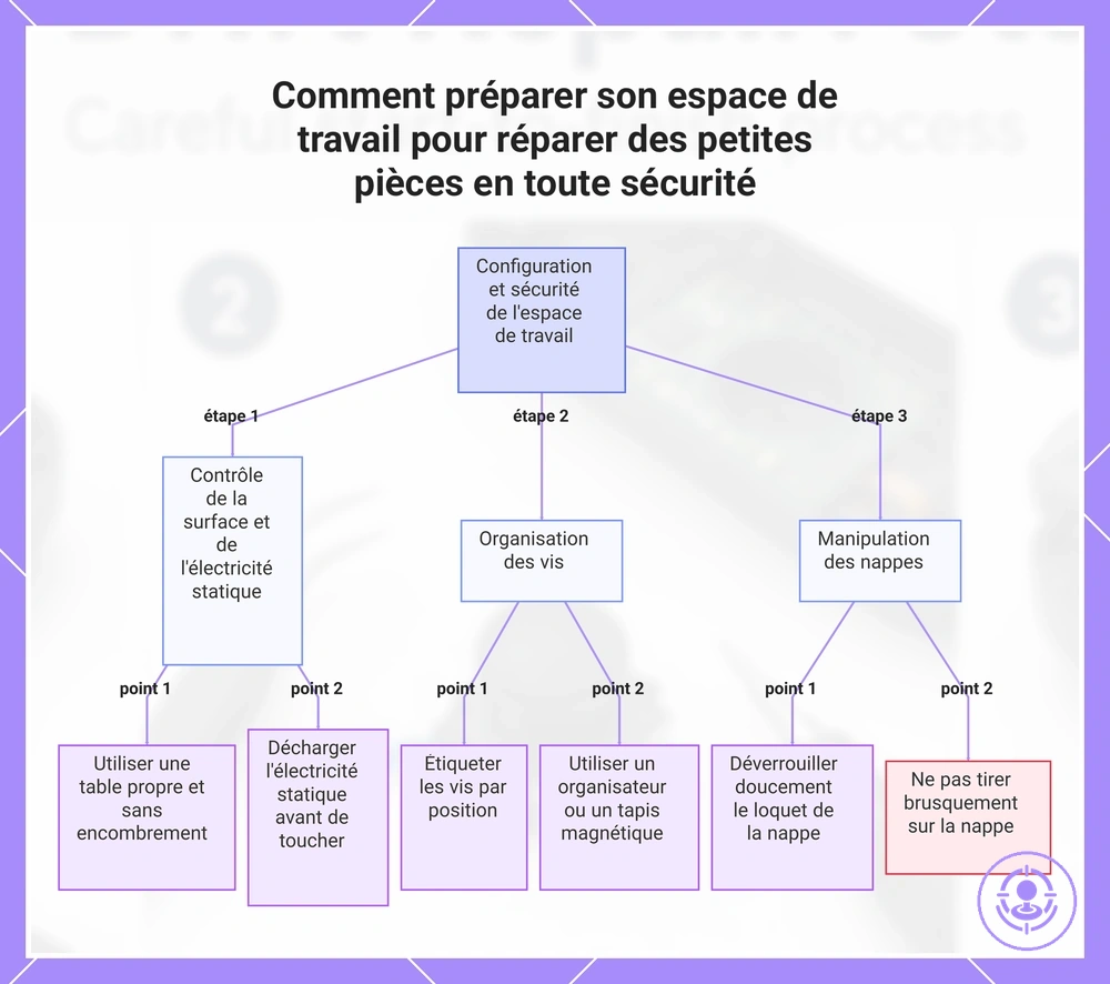 Comment préparer son espace de travail pour réparer des petites pièces en toute sécurité
