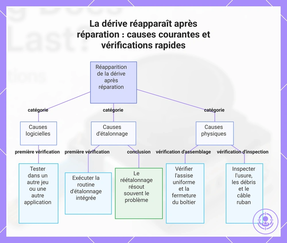 La dérive réapparaît après réparation : causes courantes et vérifications rapides