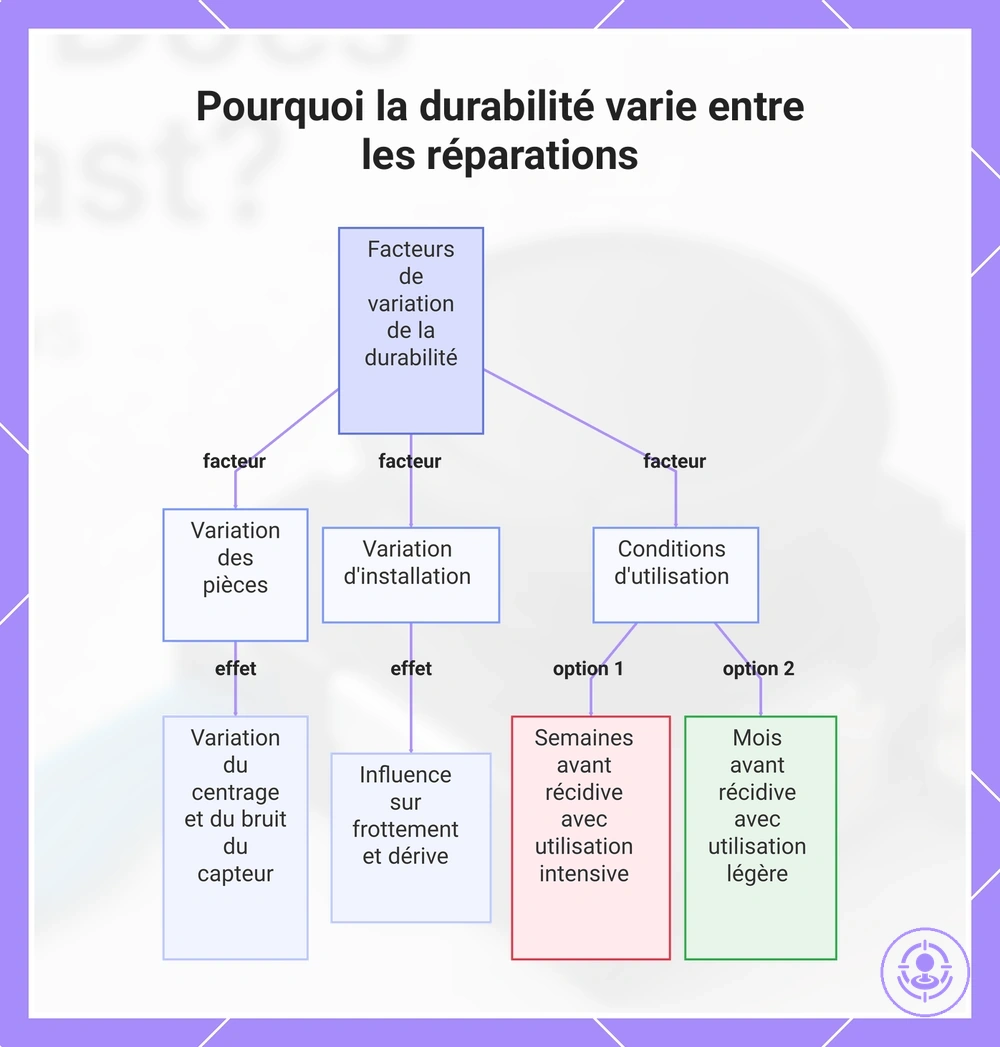 Pourquoi la durabilité varie entre les réparations