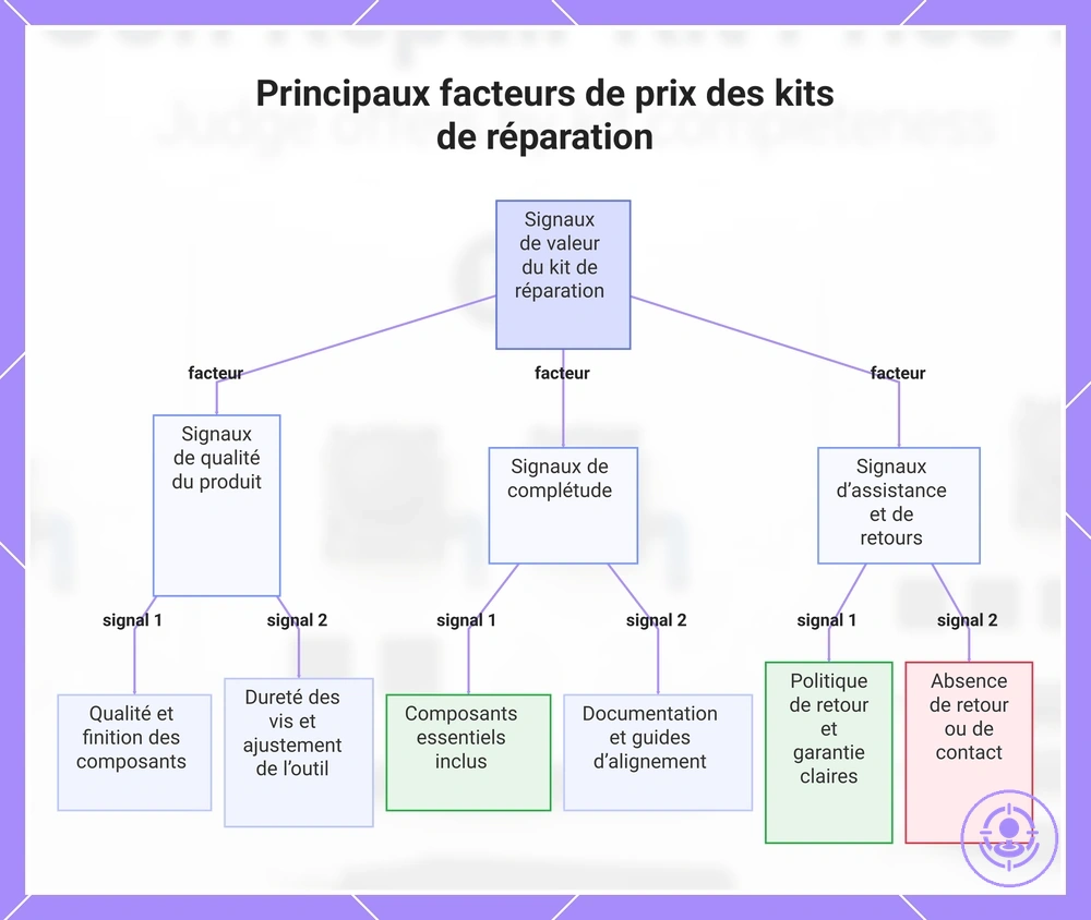 Principaux facteurs de prix des kits de réparation