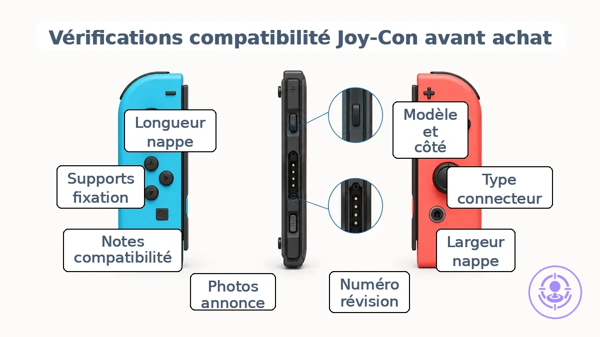 Joy-Con annoté montrant l