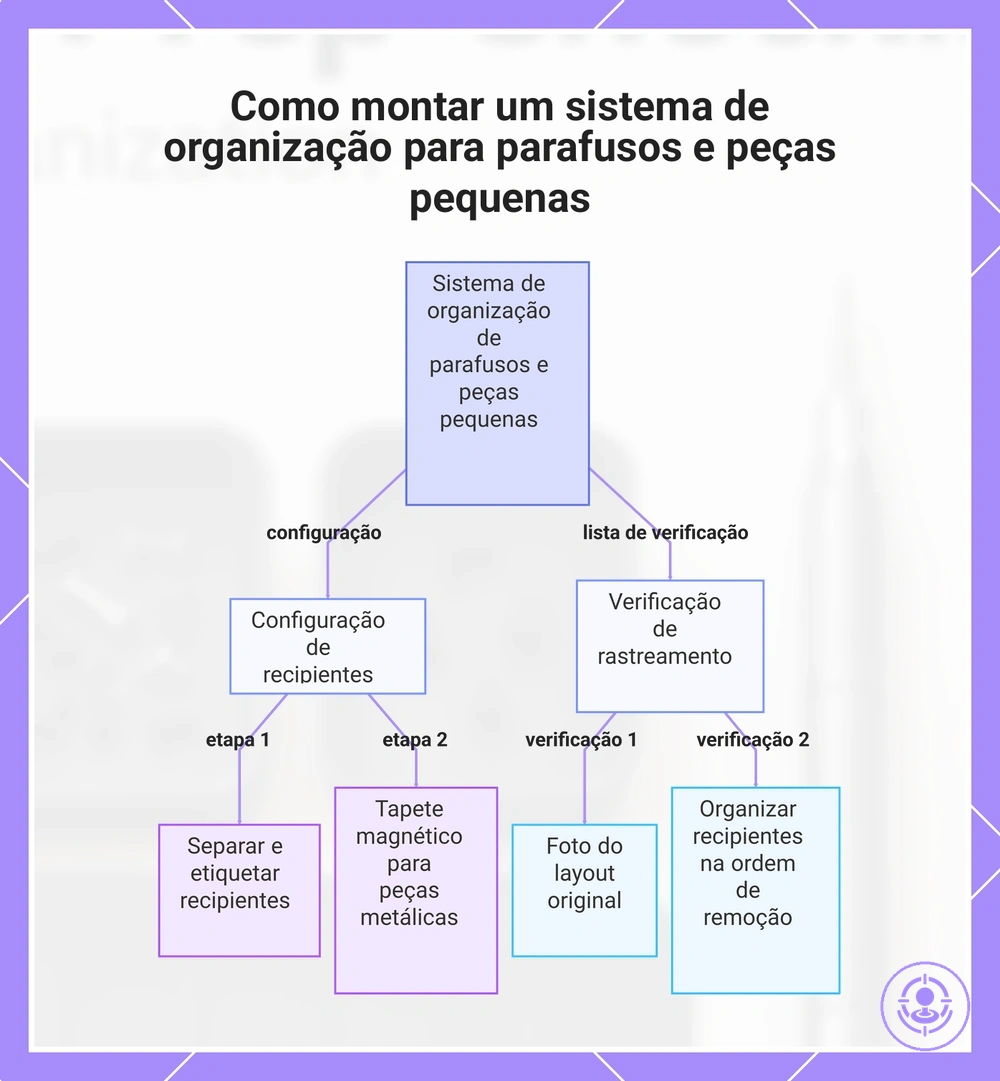 Como montar um sistema de organização para parafusos e peças pequenas