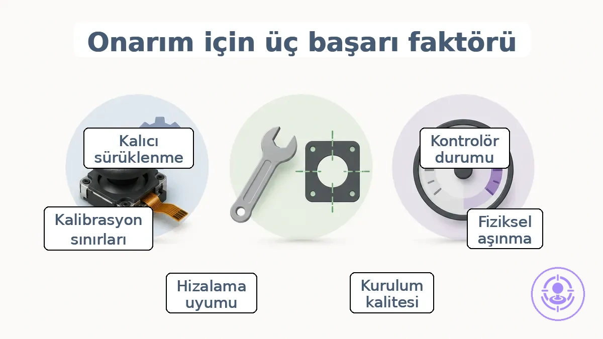 Joy-Con drift onarımı için başarı oranı sürücüleri: durum, kurulum kalitesi ve kalibrasyon sınırları