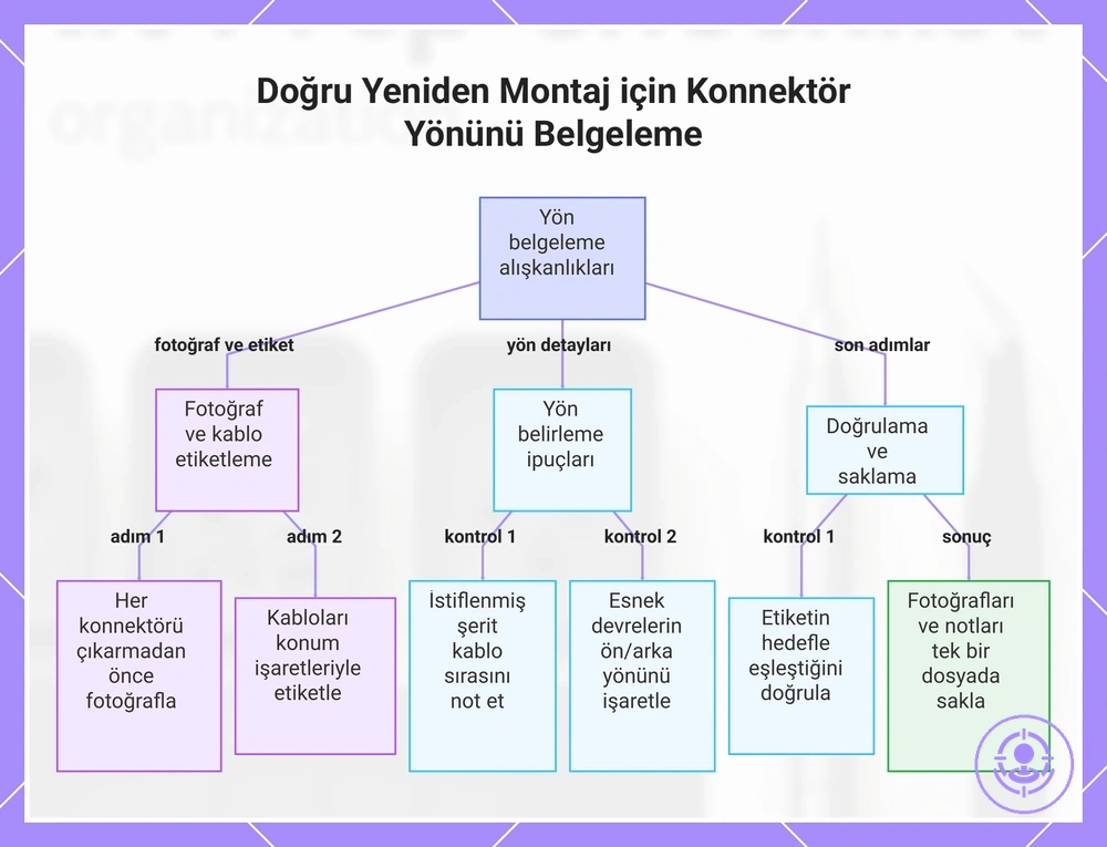 Doğru Yeniden Montaj için Konnektör Yönünü Belgeleme