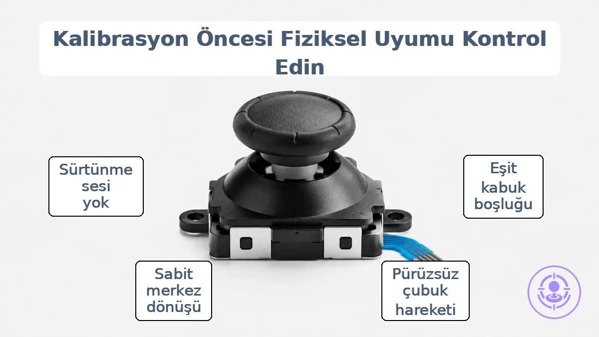 Kalibrasyon sonuçlarını etkileyen analog çubuk kapağı uyumu ve gövde boşluğunu gösteren fotoğraf.