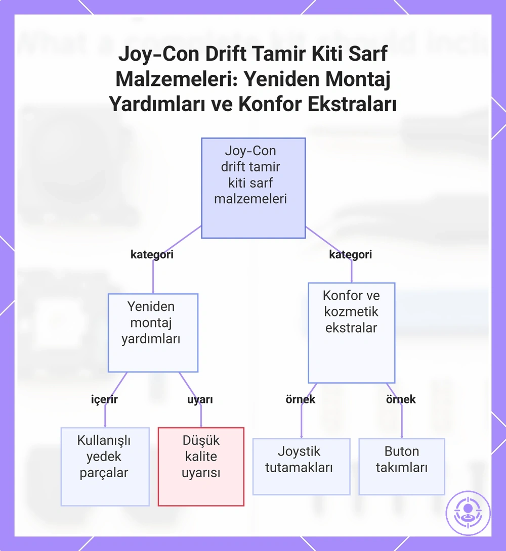 Joy-Con Drift Tamir Kiti Sarf Malzemeleri: Yeniden Montaj Yardımları ve Konfor Ekstraları