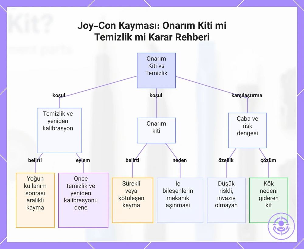 Joy-Con Kayması: Onarım Kiti mi Temizlik mi Karar Rehberi