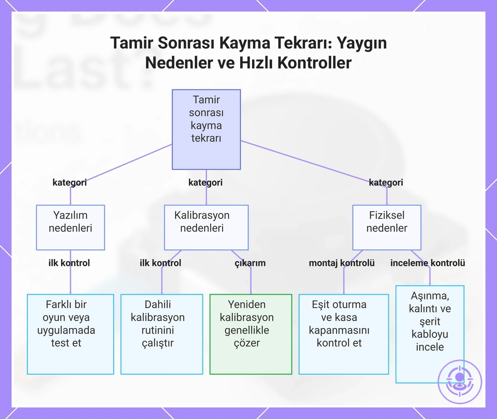 Tamir Sonrası Kayma Tekrarı: Yaygın Nedenler ve Hızlı Kontroller