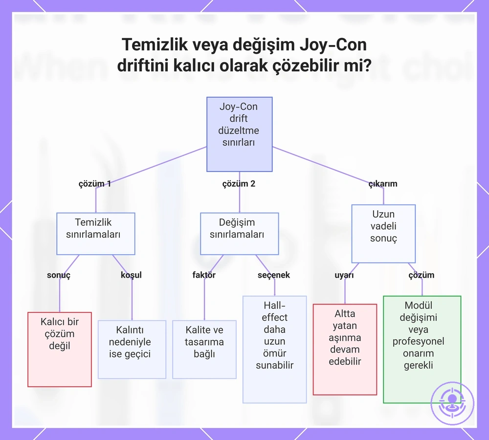 Temizlik veya değişim Joy-Con driftini kalıcı olarak çözebilir mi?