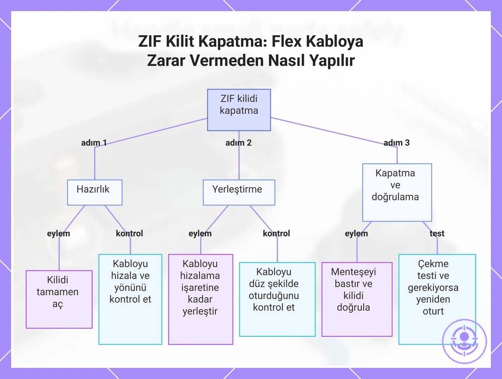 ZIF Kilit Kapatma: Flex Kabloya Zarar Vermeden Nasıl Yapılır